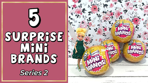 5 Surprise Mini Brands! Foodie LOT of 2 Mystery Packs 